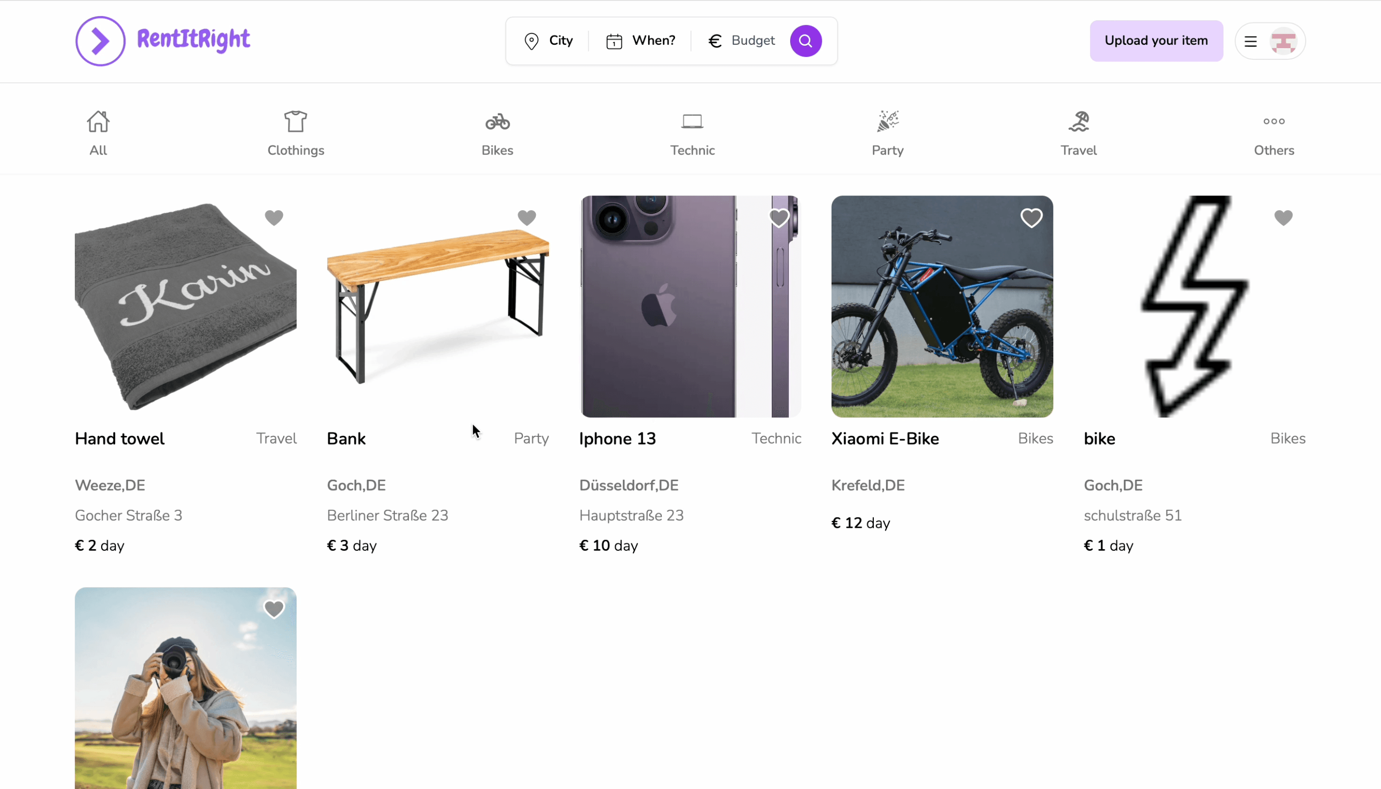 Referenz: RentItRight – Airbnb-ähnliche Plattform zum Teilen & Mieten von Gegenständen zwischen Privatpersonen. Schont die Umfeld und spart Geld